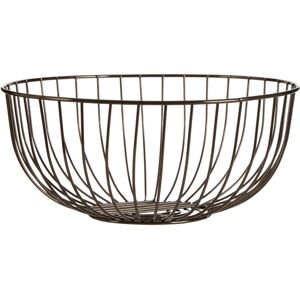 Premier Housewares - Fruit Basket Round Shaped Baskets For Vegetable Storage In Kitchen With Black Nickel Finish Wire Frame Veg / Fruits Storage Rack