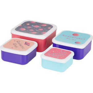 Premier Housewares Lunch Boxes Space Sandwich Box Multicolored Snack Boxes For Kids Set Of 4 Lunch Boxes For Kids Flamingo Smiggle Lunch Box 14 x 14 x 6 - Premier