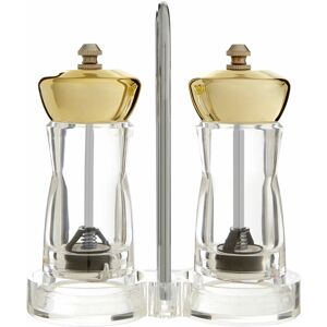 Premier Housewares - Salt and Pepper Gold Mill Set with Stand