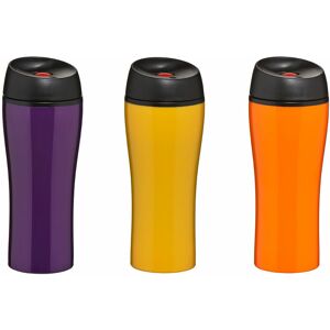 Premier Housewares - Thermos Flask Stainless Steel Travel Coffee Flask Plastic Thermos Se Of 3 Colorful Flasks Durable Flask Water Durable Small