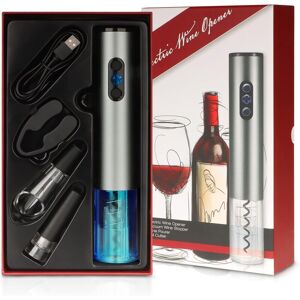 Héloise - Rechargeable Electric Corkscrew, Gift Set with Automatic Bottle Opener, Foil Cutter, Wine Aerator, Wine Stopper