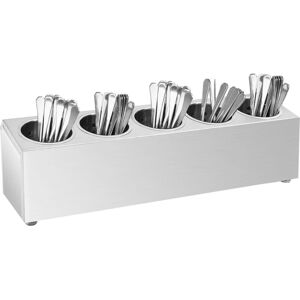 BERKFIELD HOME Royalton Cutlery Holder 5 Grids Rectangular Stainless Steel