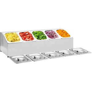 BERKFIELD HOME Royalton Gastronorm Container Holder with 5 gn 1/6 Pan Stainless Steel