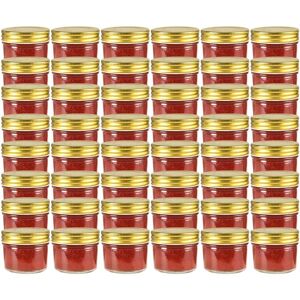 BERKFIELD HOME Royalton Glass Jam Jars with Gold Lid 48 pcs 110 ml