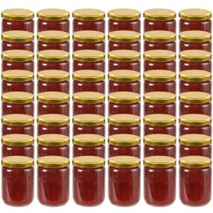 BERKFIELD HOME Royalton Glass Jam Jars with Gold Lid 48 pcs 230 ml