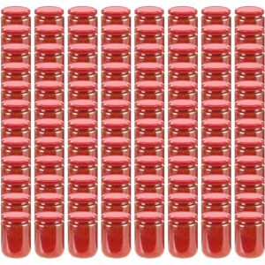 BERKFIELD HOME Royalton Glass Jam Jars with Red Lid 96 pcs 230 ml