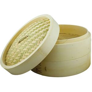 School Of Wok 2 Tier 10/25cm Bamboo Steamer