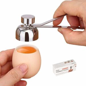 Shell Opener Egg Opener Stainless Steel Egg Topper Kitchen Cutter Tool for Raw/Soft Hard Boiled Egg Denuotop