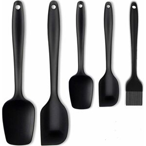 LANGRAY Silicone Spatula Set 5 Piece Cake Spatula 500 f Heat-Resistant Non-Stick Rubber Spatula Set with Stainless Steel Core Silicone Scraper Kitchen