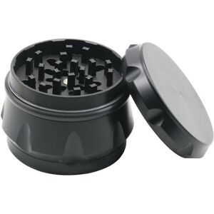 WOOSIEN Spice Grinder 4-Layer Grinder 2.5 Inch Spice Grinder Food Zinc Alloy Grinding (Black)