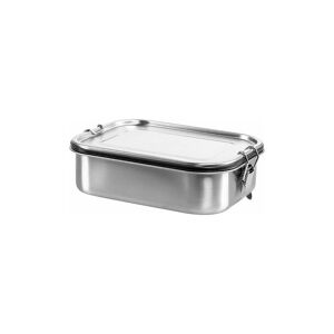 LUNE Stainless Steel Lunch Box 1400 ml With Removable Compartment And Sauce Pot With Lid - Meal Box For Lunch Sandwich, Salad, Acai Bowl