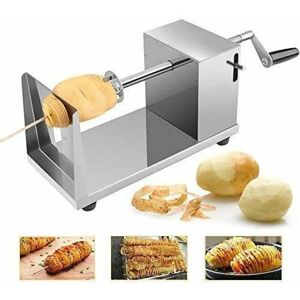 Mumu - Stainless Steel Potato Cutter Slicer Chip Cutter Twister Potato Spiral Cutter Durable Small Stainless Steel Appliances for Home and Business