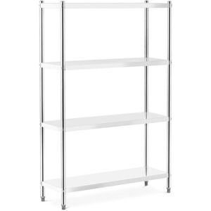 Royal Catering - Stainless Steel Shelving Unit Metal Shelves 4 Shelves 120x40x180 cm 200 kg