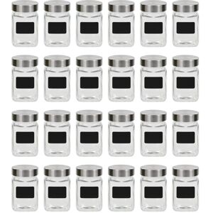 Storage Jars with Sticker 24 pcs 300 ml Vidaxl Transparent