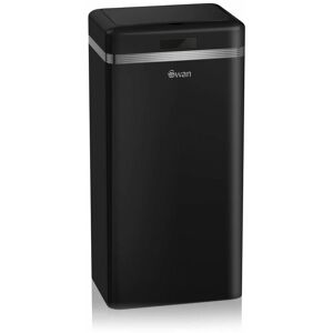 Swan Retro 45L Black Square Sensor Bin