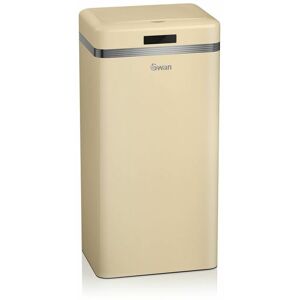 Swan Retro 45L Cream Square Sensor Bin