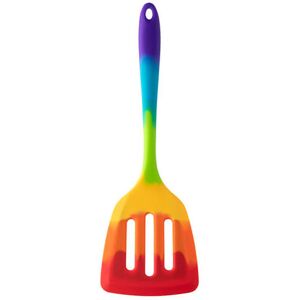 Rainbow Silicone Wide Slotted Turner - Taylor's Eye Witness