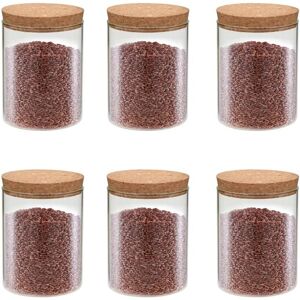 SWEIKO Storage Glass Jars with Cork Lid 6 pcs 650 ml VDFF30668UK