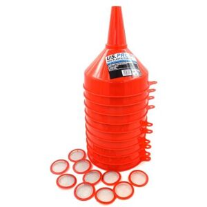 10 x Red Plastic Funnels 195mm Diameter 3012 - Us Pro