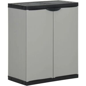 Garden Waste Cabinet Grey and Black 68x40x85 cm pp Vidaxl Grey