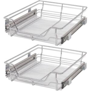 Pull-Out Wire Baskets 2 pcs Silver 500 mm Vidaxl Silver