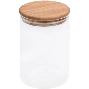 Storage Glass Jars with Bamboo Lid 4 pcs 800 ml Vidaxl Transparent