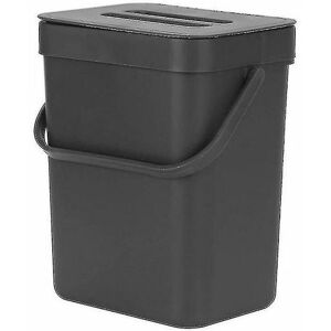 NEIGE Wall Mounted Plastic Trash Bin with Cover Kitchen Recycling(Black)