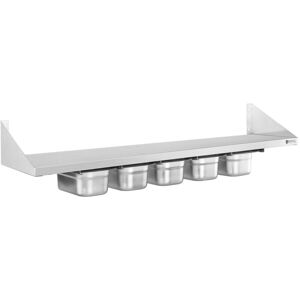 ROYAL CATERING Wall Mounted Stainless Steel Kitchen Storage Spice And Herb Rack With Containers