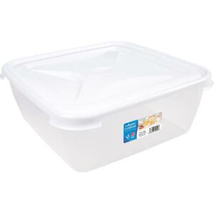 Wham - Cuisine 10L Clear & Ice White Large Square Food Box & Lid