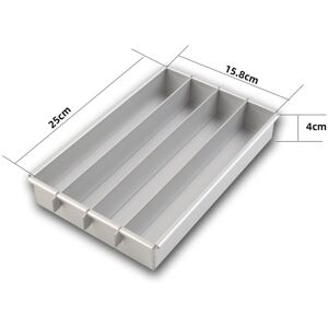 TLILY 2X Battenberg Cake Pan, Commercial Weight Anodized Aluminum, Silver A