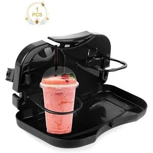 Foldable Car Table, Car Lunch Tray, Foldable Car Tray with Cup Holder, Car Back Seat Organizer, Car Travel Trays with Cup Holder Black - Alwaysh