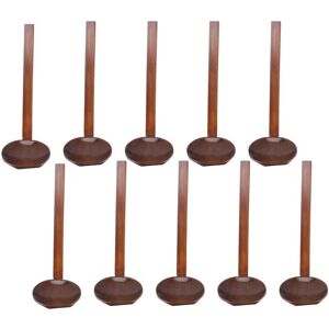 TLILY Japanese 8.5 inch Ramen Handcrafted Wooden Soup Spoon Utensils Set for Kitchen, Hot Pot 10 Pcs