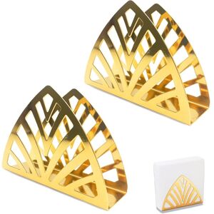 Linghhang - 2 Pieces Stainless Steel Triangle, for Kitchen Countertops, Paper Towel Holder, Dining Tables, Gold