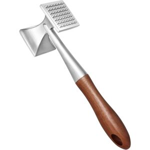 LINGHHANG 2Pcs Meat Hammer, Heavy Duty Meat Tenderizer, Steak Hammer with Wooden Handle and Food Grade Zinc Alloy, 2 in 1 Kitchen Mallet, 26CM