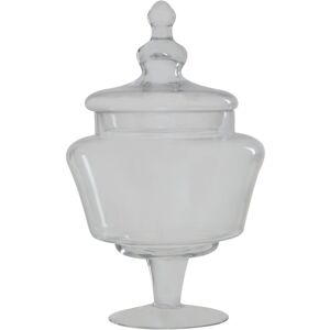 Premier Housewares - Clear Glass Candy Storage Jar Round Food Storage Kitchen Bowl With Glass Lid Decorative Centerpiece Large Size Jars For All