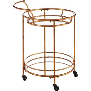Premier Housewares - Interiors by Premier Versatile Use 2 Tier Serving Trolley, Elegant Design Kitchen Trolley, Easy Mobility Storage Trolley for Home