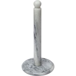 Premier Housewares - Interiors by Premier Grey Marble Kitchen Roll Holder, Convenient Marble Base Kitchen Roll Holder, Easy to Clean Roll Holder