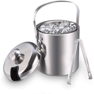 COOCHEER Premium Ice Cube Tray Set - 1.3L Stainless Steel Ice Bucket - 100% BPA Free Ice Cube Box - with Lid, Tongs