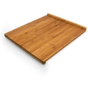 Relaxdays Bamboo Chopping Board, HxWxD: ca 2.5 x 38 x 45 cm, No-Slip, Double Counter Edge,Double-Sided, Natural Brown