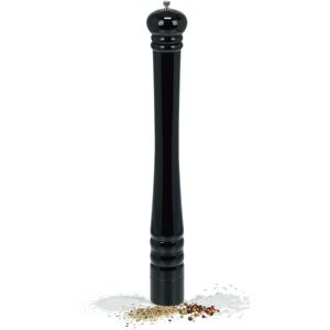 Relaxdays - Salt and Pepper Mill, xxl Spice Mill, Wooden, Ceramic Grinding, Manual, HxD: 51.5 x 6 cm, Classic, Black