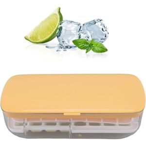 HÉLOISE Silicone Ice Cube Tray with Lids, Ice Cube Trays with Ice Storage Box, 24 Freezer Ice Cube Rack Set, Squeeze Spoon, Ice Maker, Ice Tray