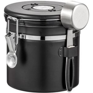 Cyslmuk - Stainless Steel Coffee Container - Airtight Coffee Canister for Coffee Bean Storage, 1200ml Capacity with Measuring Spoon and Date Wheel,