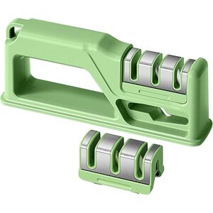 Linghhang - 1 Pcs Knife Sharpener(Green), With 1 Replacement Knife Slot, Manual Sharpener, For Kitchen Knives, Ergonomic Design Linghhang - 1 Pcs Knife Sharpener(Green), With 1 Replacement Knife Slot, Manual Sharpener, For Kitchen Knives, Ergonomic Design