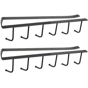 GOTRAYS 2 Cup Holder Inserts, Cabinet Organizer Hooks, 6 Cup Holders, Bottomless Kitchen Drill Hooks, Cabinet Organizer Rack - Black GOTRAYS 2 Cup Holder Inserts, Cabinet Organizer Hooks, 6 Cup Holders, Bottomless Kitchen Drill Hooks, Cabinet Organizer Rack - Black