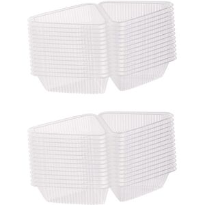 Tlily - 200 Pcs Triangle Cheesecake Boxes Cake Slice Box Cake Holders for Bakery Wedding Party Tlily - 200 Pcs Triangle Cheesecake Boxes Cake Slice Box Cake Holders for Bakery Wedding Party