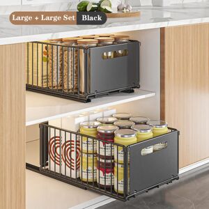 LUNSY 2pcs Kitchen Storage Rack Slide Drawer Storage Tray Seasoning Bottle Spice Storage Rack Pull Out Cabinet Drawers Organizer LUNSY 2pcs Kitchen Storage Rack Slide Drawer Storage Tray Seasoning Bottle Spice Storage Rack Pull Out Cabinet Drawers Organizer