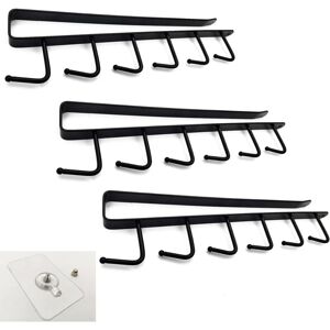 MEMKEY 3 Pack Hanging Cup Holders, Cabinet Storage, Hanging Hooks, Glass Holder for Hanging Under Cabinet Organizer Without Drilling MEMKEY 3 Pack Hanging Cup Holders, Cabinet Storage, Hanging Hooks, Glass Holder for Hanging Under Cabinet Organizer Without Drilling
