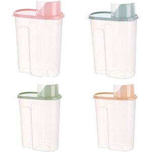 Tlily - 4 Pcs Rice Storage Containers Airtight Dry Food Storage Bin,Plastic Dispenser with Pourable Spout & Measuring Cup(2.5L) Tlily - 4 Pcs Rice Storage Containers Airtight Dry Food Storage Bin,Plastic Dispenser with Pourable Spout & Measuring Cup(2.5L)
