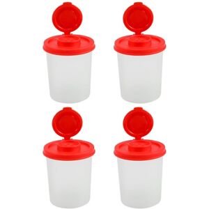 Tlily - 4PCS Salt and Pepper Shakers Moisture Proof Shaker with Red Covers Lids Plastic Airtight Spice Jar Dispenser Tlily - 4PCS Salt and Pepper Shakers Moisture Proof Shaker with Red Covers Lids Plastic Airtight Spice Jar Dispenser