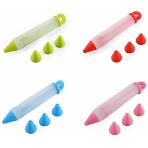 ROSE 4pcs Silicone Food Writing Pen Diy Decorating Pen Compatible With Cake Cookie ROSE 4pcs Silicone Food Writing Pen Diy Decorating Pen Compatible With Cake Cookie